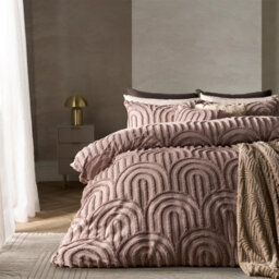 Ohs Tufted Arches Bedding Set Duvet Cover With Pillowcase, Natural - King - thumbnail 1