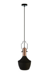 Orsina Medium Pendant Light In Black And Copper, Contemporary Hanging Ceiling Light, Industrial Pendant Lighting - thumbnail 1