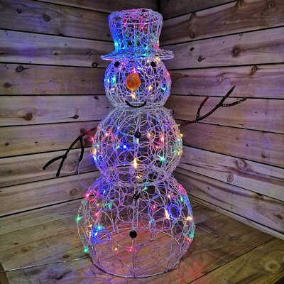 Samuel Alexander Premier 90Cm Lit Soft Acrylic Christmas Snowman With 80 Multi Led - image 1