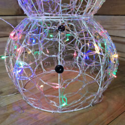Samuel Alexander Premier   90Cm Lit Soft Acrylic Christmas Snowman With 80 Multi Led - thumbnail 6