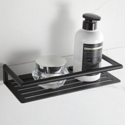 Showerdrape Verso Stainless Steel Black Rectangular Shower Basket