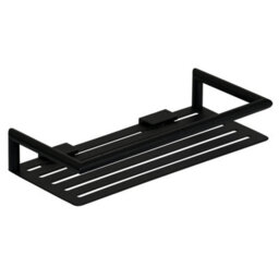 Showerdrape Verso Stainless Steel Black Rectangular Shower Basket - thumbnail 3