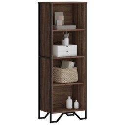 Berkfield Bookcase Brown Oak 50X31X137.5 Cm Engineered Wood