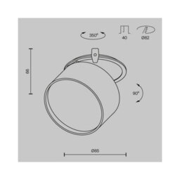 Luminosa Lighting Luminosa Onda 8.5Cm Cct Recessed Downlight Dimmable Black 2200-4000K - thumbnail 2