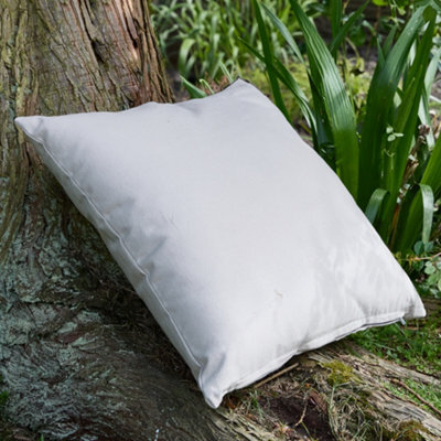 Dibor Plain Grey Cotton Indoor Outdoor Garden Chair Sofa Bench Cushion (L)50Cm X (W)50Cm - image 1