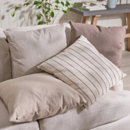 Dibor Plain Grey Cotton Indoor Outdoor Garden Chair Sofa Bench Cushion (L)50Cm X (W)50Cm - thumbnail 5