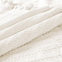 Nevni Pack Of 2 Decorative Rustic Cotton Throw Blanket With Fringes For Sofa, Bed, Armchair, Couch Sette 127 X 152 Cm - Ivory - thumbnail 5