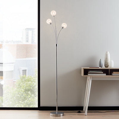 GoodHome Phaidros Chrome Effect Floor Light - image 1