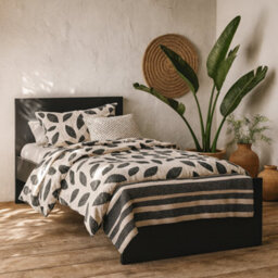 Wyld Haus Budapest 3Ft Single Matt Black Wooden Bed Frame - thumbnail 2