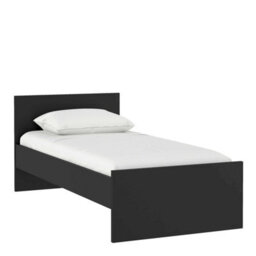 Wyld Haus Budapest 3Ft Single Matt Black Wooden Bed Frame - thumbnail 3