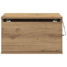 Berkfield Bedside Cabinet With Led Wall-Mounted Artisan Oak 50X36X30 Cm - thumbnail 6