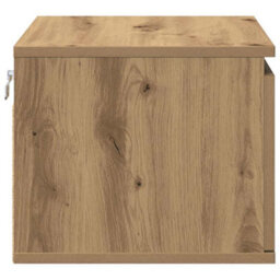 Berkfield Bedside Cabinet With Led Wall-Mounted Artisan Oak 50X36X30 Cm - thumbnail 7