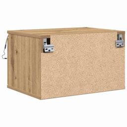 Berkfield Bedside Cabinet With Led Wall-Mounted Artisan Oak 50X36X30 Cm - thumbnail 8