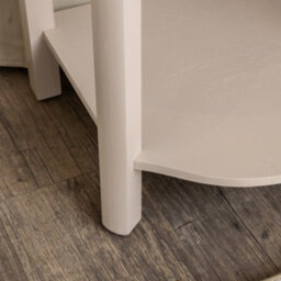 Melody Maison Pair Of Reeded One Drawer Bedside Table - Willow Taupe Grey Range - thumbnail 4