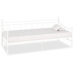 Berkfield Daybed Frame White Metal 90X200 Cm - thumbnail 1