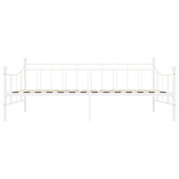 Berkfield Daybed Frame White Metal 90X200 Cm - thumbnail 4