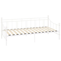 Berkfield Daybed Frame White Metal 90X200 Cm - thumbnail 3