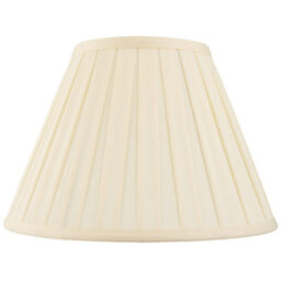 Betta Lighting Empire Lamp Shade - 12-Inch Tapered Drum Light In Cream Cotton Mix Fabric - Box Pleat Lampshade For Table Lamps &