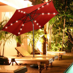 Costway Resin Patio Umbrella Stand Outdoor Umbrella Base Umbrella Holder - thumbnail 4