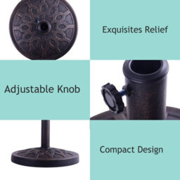 Costway Resin Patio Umbrella Stand Outdoor Umbrella Base Umbrella Holder - thumbnail 9