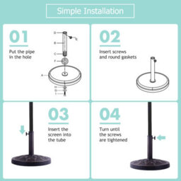 Costway Resin Patio Umbrella Stand Outdoor Umbrella Base Umbrella Holder - thumbnail 7
