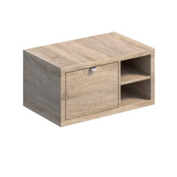 Affine Bathroom Wall Hung Vanity Unit White Basin Cabinet Storage Drawer Shelf 800mm - thumbnail 6