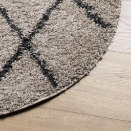 Walplus Shaggy Rug Pamplona High Pile Modern Beige And Anthracite 120 Cm - thumbnail 4