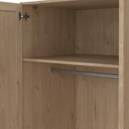 Wyld Haus Cherryfern 3-Door Natural Oak Wardrobe, Matt Finish, Adjustable Interior - thumbnail 9