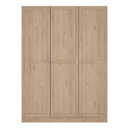 Wyld Haus Cherryfern 3-Door Natural Oak Wardrobe, Matt Finish, Adjustable Interior - thumbnail 3