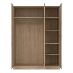 Wyld Haus Cherryfern 3-Door Natural Oak Wardrobe, Matt Finish, Adjustable Interior - thumbnail 7