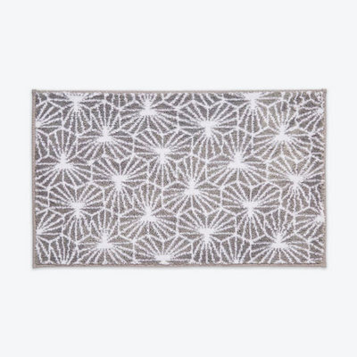 Allure Bath Fashions Geometric Design Non-Slip Bath Mat - Grey - image 1