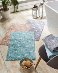 Allure Bath Fashions Geometric Design Non-Slip Bath Mat - Grey - thumbnail 2
