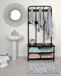 Allure Bath Fashions Geometric Design Non-Slip Bath Mat - Grey - thumbnail 3