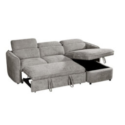 Beehive Furniture Corfu - Universal Corner Sofa Bed - Grey Upholstered Corner Couch - thumbnail 8