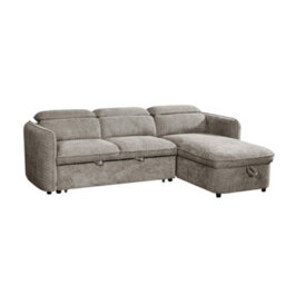 Beehive Furniture Corfu - Universal Corner Sofa Bed - Grey Upholstered Corner Couch