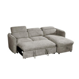 Beehive Furniture Corfu - Universal Corner Sofa Bed - Grey Upholstered Corner Couch - thumbnail 7
