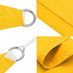 Berkfield Sun Shade Sail Yellow 7X5X5 M 100% Polyester Oxford - thumbnail 6