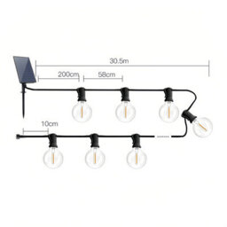 G40 Solar String Lights Outdoor With Remote 50 Led Waterproof Solar String Lights - thumbnail 5