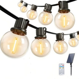 G40 Solar String Lights Outdoor With Remote 50 Led Waterproof Solar String Lights - thumbnail 1