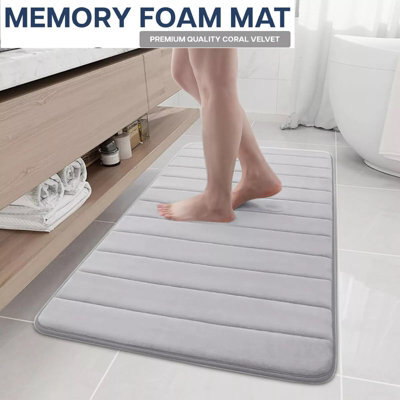 Ameha Foam Mats Silver Luxury Large Floor Mats Bath Door Floor Mat - image 1