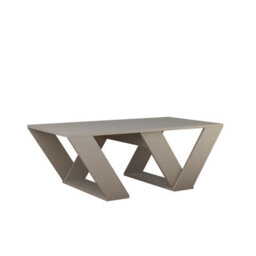 Decortie Pipra Modern Multipurpose Coffee Table 110Cm Open Shelf Mocha Grey Living Room H 40Cm - thumbnail 2