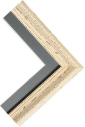 Frames By Post Shabby Chic Distressed Cream With Dark Grey Mount For Image Size A3 - thumbnail 3