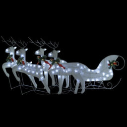 Walplus Reindeer & Sleigh Christmas Decoration 100 Leds Outdoor White - thumbnail 2