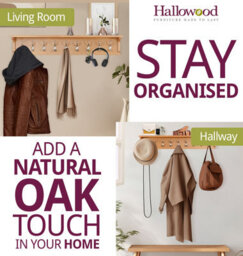 Hallowood Furniture Waverly Large Oak Coat Hanger With Shelf - thumbnail 6