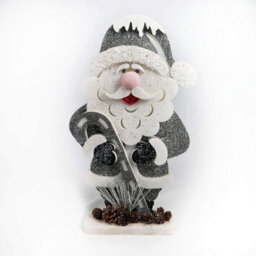 Shatchi Christmas Decoration 72Cm Santa Christmas Tabletop Figures Window Holiday Home Xmas Glitter Foam Showpiece Decorations - thumbnail 1