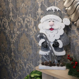 Shatchi Christmas Decoration 72Cm Santa Christmas Tabletop Figures Window Holiday Home Xmas Glitter Foam Showpiece Decorations - thumbnail 3
