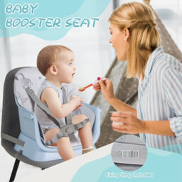 Costway 6-In-1 Baby High Chair Convertible Infant Feeding Chair-Grey - thumbnail 7