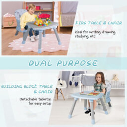 Costway 6-In-1 Baby High Chair Convertible Infant Feeding Chair-Grey - thumbnail 5