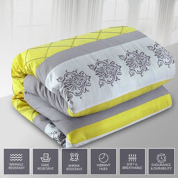 Lazzaro Premium Reversible Duvet Cover Set With Zipper Closure And Corner Ties - thumbnail 6