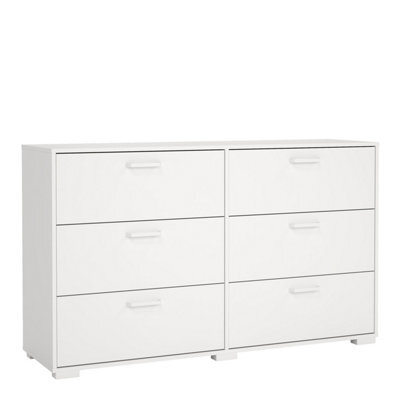 Furniture To Go Sofia Double Dresser 6 Drawers White - image 1